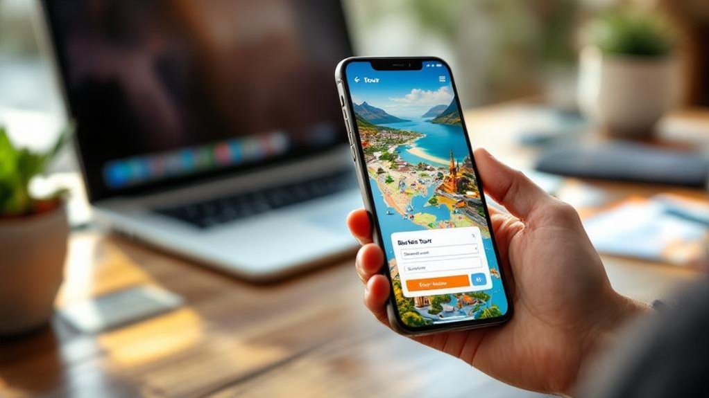 essenciais de website móvel de viagens